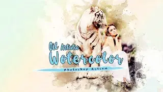 Oil Artistic Watercolor  Photoshop Action | 21-In-1 Creative Photoshop Actions Bundle | Artixty