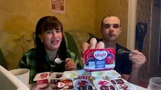 МУКБАНГ С ЛЮБИМЫМ/ ОБЗОР НА ЙОГУРТЫ/РАЗНЫЕ МАРКИ, ВКУСЫ 