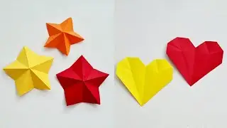 How To Cut Paper Star and Heart | Perfect Star and Heart Shape | DIY | Paper Crafts | #diaryofart