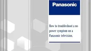 Panasonic - Television - Troubleshooting - How to Troubleshoot a 