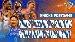 KNICKS Spoil Wembanyama's MSG Debut! Total Team Effort Led by the NY's Big 3 RJ, Randle & Brunson!