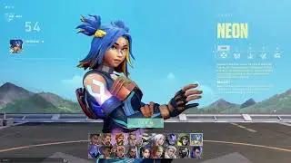 Neon agent selection screen and animation - Valorant