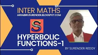 Part-1 Inter Maths 1A| HYPERBOLIC FUNCTIONS IMPORTANT FORMULAE , SOLVED PROBELMS #Class11Maths