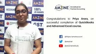 Student Review for QuickBooks and Advanced Excel course in Amzine, Jalandhar #quickbooks #Amzine