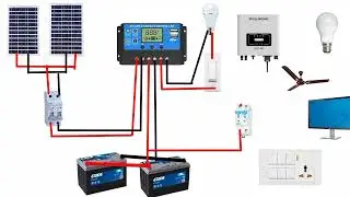 solar system off grid wiring diagram