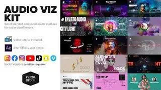 Audio Visualization Social Media Kit | Free Audio Visual After Effect Template |