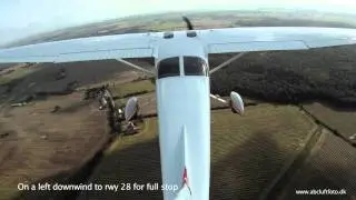 OY-OBV on final approach to runway 28 EKHV