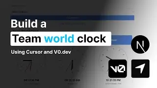With Cursor and V0.dev created this team world clock and that too in few minutes 🤯