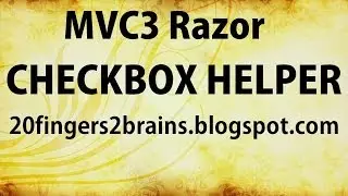 CheckBox helper in MVC3 Razor