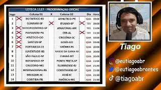 PROGRAMAÇÃO DA LOTECA COM PALPITES CONCURSO 1127