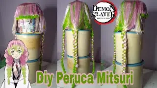 Diy Peruca Cosplay Mitsuri Kanroji - Kimetsu no Yaiba