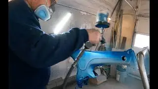 HONDA CT70 BLUE/GREEN PAINT JOB START TO FINISH!!