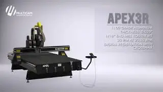 MultiCam Apex3R CNC Router Cutting .020 Aluminum with 1/16