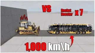 ROCKET BUS Cycjos Capsule VS Dozer Rotech 830 (#82) | Car Body Testing | BeamNG Drive
