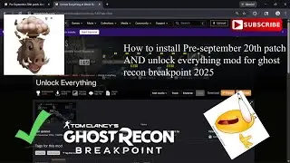 How to install pre september 20th patch AND unlock everything mod for ghost recon breakpoint 2025