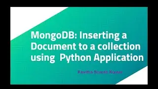 MongoDB: Inserting a Document to a collection using Python Application