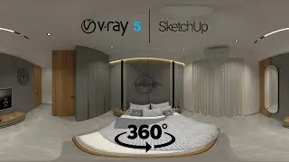 How to make 360 DEGREE 🔄 PANORAMA in Vray - 5 for Sketchup 2021 Pro | Pixologic Interior