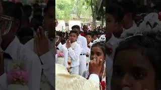 First Holy Communion at Jhunmur Parish #2024 #viralvideo #4kstatus #trending #santalivideo #shorts