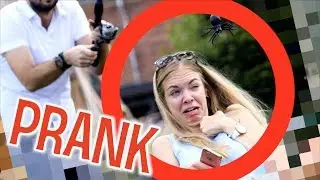 Attack of a large spider on girls / Russian reaction to the rally
