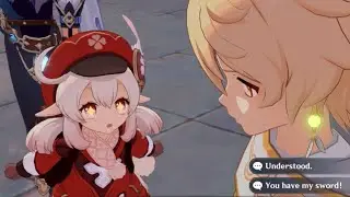 Klee really likes Traveler
