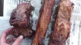 Мини коптильня на даче и копченые ребра !