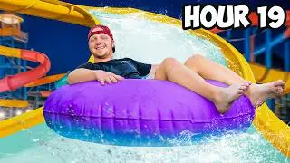 24 Hours Overnight In My Own Waterpark!
