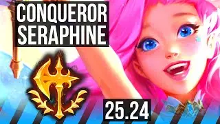 SERAPHINE vs ZED (MID) | 44K damage, Conqueror | KR Master | 25.24