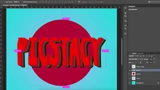 PICSTACY 1 MINUTE TUTORIAL STRETCHED TEXT EFFECT PHOTOSHOP