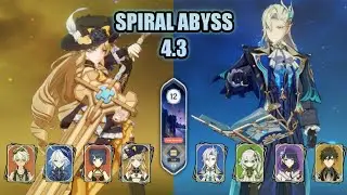 C0 Navia Double Phyro & C0 Neuvillette Hyper bloom spiral abyss 4.3 floor 12