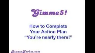 How to complete your action plan - the final lap! Action Plan part 4