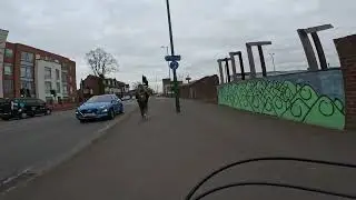Nottingham Canal St, Castle Blvd and University Blvd cycleways from London Rd to Beeston.