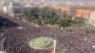 Людный митинг в Мадриде