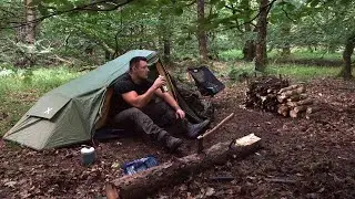 UK Wild Camping In a TENT | Forest Camping | ASMR