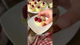 Serniczki z malinami 😍 #recipe #przepis #food #furajedzenia #deser