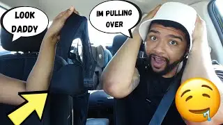Removing ALL MY CLOTHES While My Boyfriend Drives To See His Reaction!!