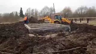 Закапывание готового фундамента - 13 видео из 14