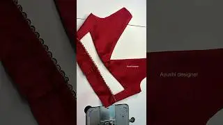 Back neck design cutting and stitching#blousedesign #shorts #short #shortsvideo #blouse #trending
