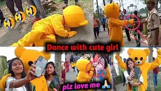 Dancing With Cute Girl On Public Place ।। Teddy Bear Prank ।। Prank Buzz Dhubri 