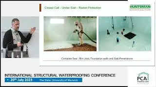 Use of PU foam as a water and radon barrier
