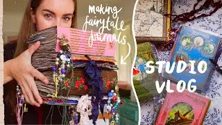 studio vlog ✿ making a journal collection, sticker haul, creating content, journaling