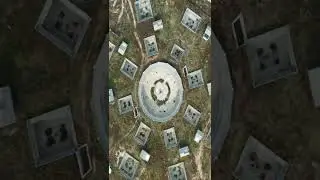 Aerial photography Bagua pit yard, the design is so creative!