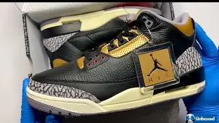 [ASMR] Nike Air Jordan 3 ‘Black Gold’ Unboxing | No Talking