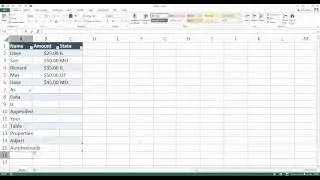 HOW TO USE A TABLE OBJECT IN MICROSOFT EXCEL
