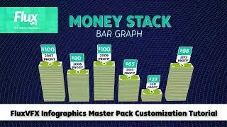 Infographics Mega Pack After Effects template Money Stack Bar Graph