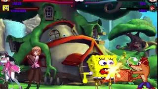 Mugen Request Cocoa Hoto & Spongebob vs Ako & Crash Bandicoot 1105