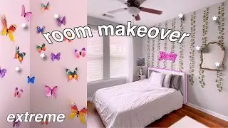 EXTREME aesthetic room makeover! (Tiktok & Pinterest Inspired)