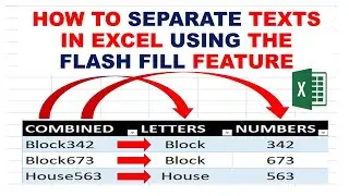 How to Separate Texts in Excel Using the Flashfill Feature/Separate Letters from Numbers