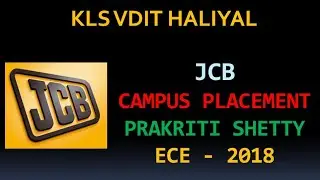JCB Campus Placement/interview VDIT student Prakriti sharing experience with Umesh M Avvannavar