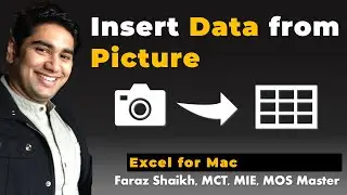 Insert Data from Picture In Excel for Mac