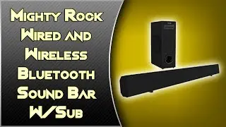 Mighty Rock Wired and Wireless Bluetooth Sound Bar With Subwoofer For TV